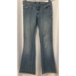 VTG Y2K Angels Low Rise Flare Jeans Size 3 Medium Rinse McBling